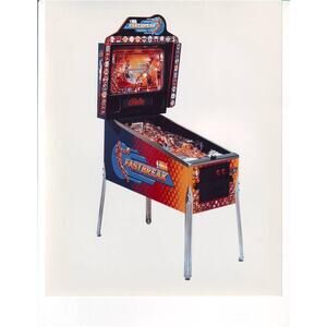NBA FastBreak Pinball Press PHOTO Original NOS Flipper Game Promo 1997